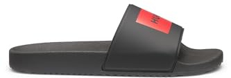 HUGO Mens Timein slid Slides with logo strap Size