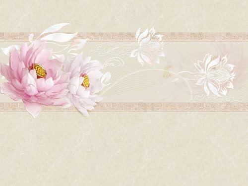 Fototapete Kinderzimmer Beige Rosa Lotus Erwachsene Vliestapete Dekoration Tapeten Fototapete 3d Effekt Fototapete Schlafzimmer Wohnzimmer Büro Flur Fototapete 190x148cm