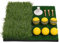 BTBHIHO Golf Hitting Mat, Mini Dual-Turf Practice Mat with EVA Non-Slip Base, Portable Golf Practice Mat, Easy to Clean, for Indoor & Outdoor Golf Swing Training (30x30cm)