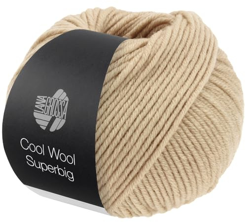 LANA GROSSA Meilenweit Superbig | Pure extrafeine Merinowolle, waschmaschinenfest und filzfrei | Handstrickgarn aus 100% Schurwolle (extrafine) | 50g Wolle zum Stricken% Häkeln | 80m Garn FB 36