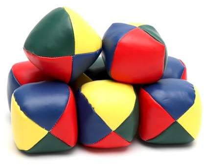 APOMOONS 8 Stück Jonglierbälle Set, 5cm x 5cm, Weiches Lederjonglierbälle Kinder Erwachsene Anfänger Profis, Vielseitige Jongliersets Spielbälle, Juggling Balls für Drinnen und Draußen, Bunt