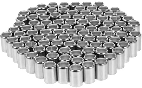 NUOBESTY Lot De 100 Manchons De Sertissage Pour Tuyau Hydraulique En Acier Inoxydable Raccords Pour Tuyaux Haute Pression Connexion Sécurisée Pour Tuyaux Pneumatiques D’Air Et De Soudage