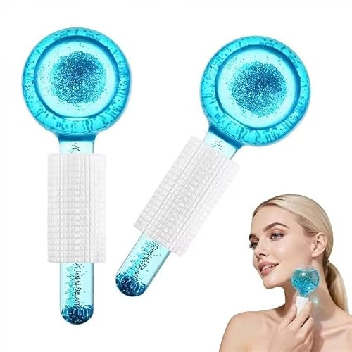 Beugo 2 Stück Facial Ice Globes, Ice Roller Gesicht Kugel, Eisroller Gesicht