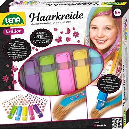Lena 42536 Fashion Set Haarkreide,6 Jahre to 99 Jahre