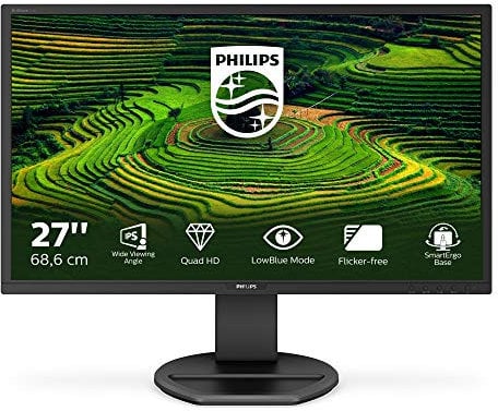 Philips 272B8QJEB - 27 inch QHD Monitor, 60Hz, 5ms, IPS, Speakers, Height Adjust, USB Hub (2560 x 1440, 250 cd/m, VGA / DVI-D / DP / HDMI )