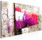 decomonkey Bilder Abstrakt 135x45 cm 1 Teilig Leinwandbilder Bild auf Leinwand Vlies Wandbild Kunstdruck Wanddeko Wand Wohnzimmer Wanddekoration Deko Modern braun rosa