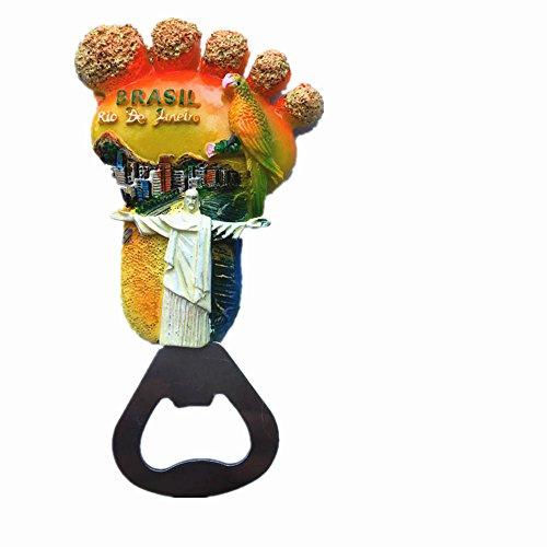 3D-Kühlschrankmagnet, Flaschenöffner, Motiv: Christ Redeemer of Rio de Janeiro, Brasilien, Souvenir, Kühlschrankmagnet, Flaschenöffner