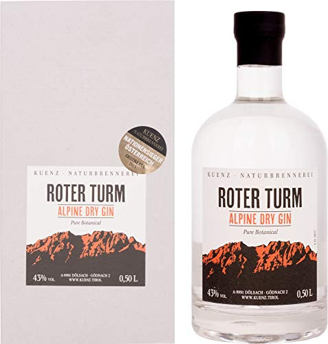 Roter Turm Alpine Dry Gin Pure Botanical Gin (1 x 0.5 l)