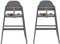 Safetots Zweierpack Einfach Stapelbarer Holzhochstühle, Grau, Hochstühle für Baby und Kleinkind, Stilvoll und Praktisch, Babyhochstühle für Zuhause oder Platzsparende Hochstühle für Restaurants