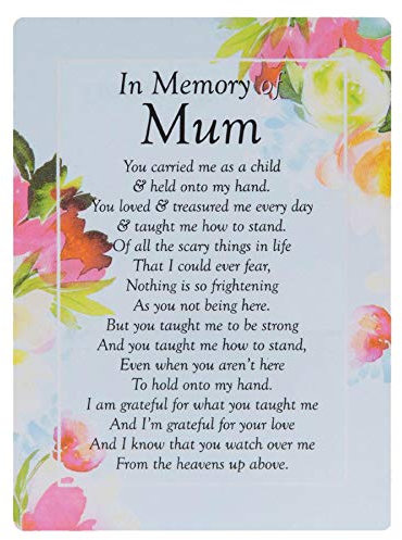 Widdle Celebrations In Memory of Mum weatherproof Graveside Memorial Card - TY188