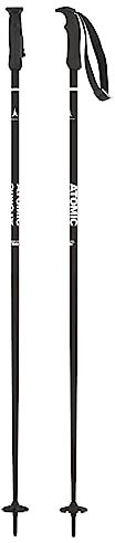 ATOMIC AMT Skistöcke - Schwarz - Länge 130 cm - Hochwertiger 3* Aluminium Skistock - Ergonomischem Griff am Stock - Verstellbare Handschlaufe - Stöcke mit 60mm-Pistenteller
