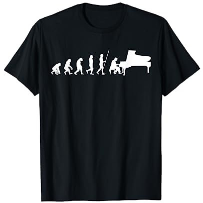 Evolution Klavierspieler Pianist | Geschenk Klavier Piano T-Shirt
