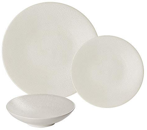 Table Passion - Service d'assiettes Vésuvio Blanc 18 pièces