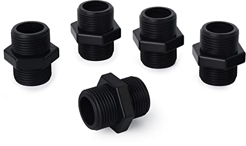 ERGAOBOY 5 Stk. 1 BSP Stecker auf Stecker, PVC Sechskantnippel Rohrfittings