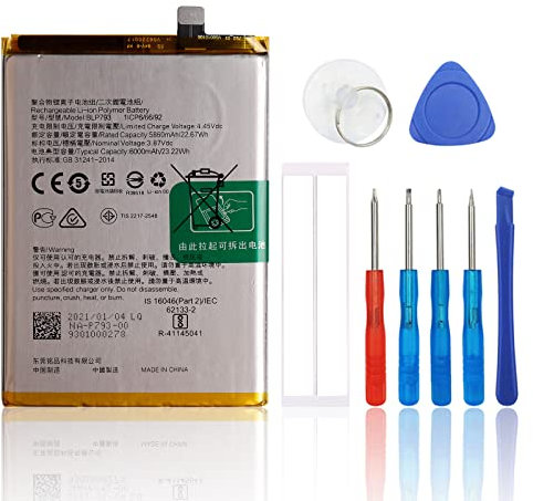 【2024 New】 SwarKing Ersatz Akku Kompatibel mit Oppo Realme C11 C12 C15 C25 C25s Narzo 20 / Narzo 30A BLP793 with Toolkit