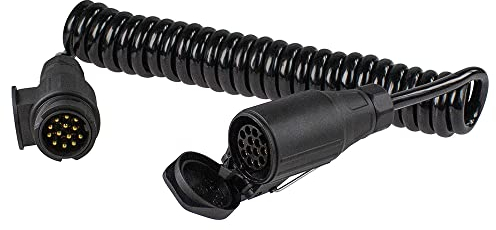 as - Schwabe Anhänger Verlängerungskabel - 13-polig Kupplung + 13-polig Stecker - 3 m Spiralkabel 2 x 0,75 + 1 x 1,0 - Für Camping, Caravan, Wohnwagen & Wohnmobil - 12V DC - IP44 wetterfest, 62476