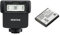 Pentax AF201FG Blitzgerät (Geringe Gehäuseabmessung, Leitzahl 20, Staub- und wetterfest, vertikal schwenbarer Reflektor) für Pentax K- und Q-System schwarz & Ricoh Imaging DB-110 Kamera-Akkus