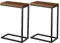 Ribelli Beistelltisch 2er Set, C-Förmiger Sofatisch 45 x 25 x 67 cm (BxTxH), Wohnzimmertisch Holz mit Metallgestell, Couchtisch Kaffeetisch Nachttisch für Schlafzimmer, Wohnzimmer