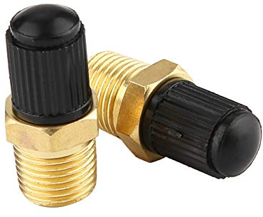 2 x Air Compressor Valve, 1/8 NPT MPT Brass Air Compressor Tank Filling Valve