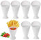 French Fry Halter Plastik Plastik French Fry Kegel -Dip -Tasse mit abnehmbarem Sauce Tasse weißer Chiphalter Dip Set für Pommes Snack 6.30x3,86 Zoll 6pcs