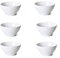 Pack de 6 Boles clásicos de cerámica Blanca, Ideal para desayunar, Tomar Sopa, Aperitivos. Aptos para lavavajillas y microondas. Diametro: 13 cm