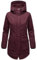 Navahoo Brinjaa Women's Transition Jacket Warm Short Coat Rain Jacket with Hood XS-XXL, Wine Red, S
