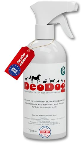 DeoDog Geruchsneutralisierer gegen Hundegeruch 500ml schnell & effektiv – Auto Geruchsentferner, für Hundedecken, Polster und Teppiche – Auch als sanftes Fellspray für Hunde, ohne Duftstoffe