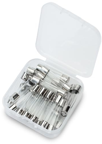 Innfeeltech 25pcs fusible en verre à fusion rapide 6 * 30mm 250V 15A kit de combinaison de fusibles de tube rapide