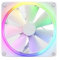 F120 140 RGB DUO 120 140mm double-sided aperture chassis water cooling fan (Color : F120 RGB DUO white 12CM single)