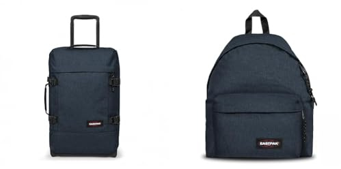 EASTPAK TRANVERZ S Valigia, 27 L - Triple Denim (Blu) & PADDED PAK'R Zaino, 27 L - Triple Denim (Blu)