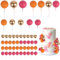CORNER LACE 52 Pcs Ball Cake Decorations - Pink Gold Orange Ball Dessert Picks Cake Cupcake Toppers, Birthday Party Baby Shower Gender Reveal Cake Supplies