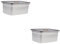 TOPBATHY 2er-box Crisper Aus Edelstahl Eiscreme-gefrierbehälter Gemüsekisten Lebensmittelbehälter Im Kühlschrank Gefrierboxen Für Eisbecher Mit Gefrierfach Edelstahl 304