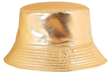 JJDreams Unisex Modischer Sommerhut Double-Side Fischerhüte Cooler Hüte für Frau Mann,Gold.