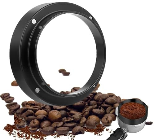 RXKFIGX Anillo Dosificador de Café Universal 51 mm Embudo Dosificador Espresso Magnético Anillo Dosificador Cafe Anillo Dosificador de Café de Aluminio para Preparación de Café