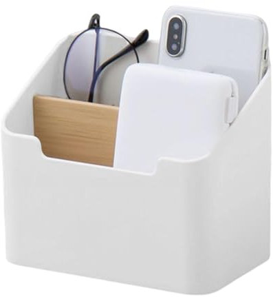 Support De Contrôle pour Bureau,Supports De Télécommande Boîte De Rangement pour Contrôleur De Climatiseur avec 2 Compartiments - Mallette D'organisation Multifonctionnelle pour La Maison, Le Bureau