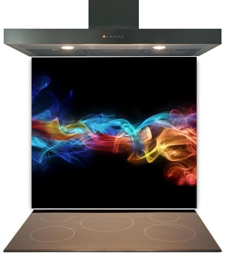 Printed Toughened Glass Splashback for Kitchen, Tempered Heat Resistant Glass Splashbacks for Cookers (Design 2008, 60 x 60cm)