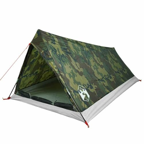 vidaXL Campingzelt 2 Personen Tarnmuster Wasserdicht, Zelt, wasserdichtes Zelt, tragbares Zelt, Gartenzelt, Wanderzelt, Outdoor Zelt, Schutzzelt