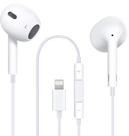 iPhone Kopfhörer mit Kabel【MFI Zertifiziert】 In-Ear Kopfhörer HiFi Stereo Sound,Kopfhörer für iPhone mit Mikrofon und Lautstärkeregler,iPhone Kabel Kopfhörer für iPhone 14/13/12/11/X/XS/XR/7 alle iOS