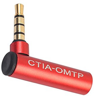 Suammiitstrieadea 3.5mm OMTP to CTIA Earphone Headphone Mic Converter Adapter Right Angle