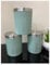 SKYANGEL GREEN SEAGLASS .Tea, Coffee and Sugar Canister Set, 3 Pieces and Chrome L14cm x H11cm air canister Broad Phrase dog biscuit storage containers Exact satco tea coffee sugar canisters