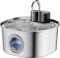 Voluas Fontaine à Eau en Acier Inoxydable pour Chats -Fontaine Sans Fil pour Animaux à Piles, 108oz/3,2L, Distributeur Automatique d'Eau pour Chiens avec Pompe Silencieuse, Facile à Nettoyer, Sans BPA