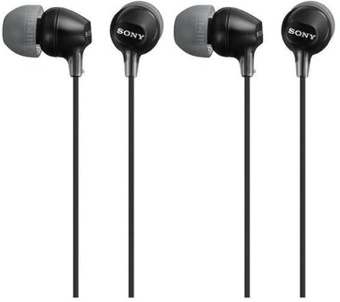 Sony MDR-EX15LPB geschlossene In-Ear-Kopfhörer schwarz (Packung mit 2)