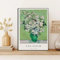 GKUVBF Peinture à l'huile de Van Gogh, affiche florale impressionniste, fleur blanche, art mural classique, peinture sur toile, décoration d'intérieur, 40 x 60 cm, sans cadre
