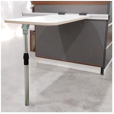 XLHWJCP Tischbein klappbar, Klapptischbeine, höhenverstellbare Möbelbeine aus Edelstahl, für Küchenarbeitsplatten, Mobile Esstische für Wohnmobile, mit Schrauben (2PCS,Height:48-81cm)