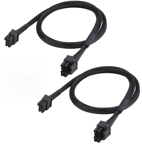 Câble PCIe Alimentation EVGA 8 Broches vers 8 Broches 6+2 Tressé 60cm | 18AWG haute qualité, Adaptateur carte graphique, Connexion stable, Câble flexible, Compatible alimentations EVGA