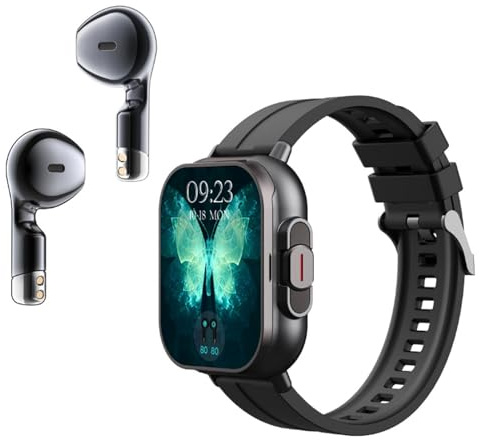 YUKERMARB 2 in 1 Smart Watch with Earbuds, 2.01 Inch Screen Smartwatch Wireless Headset Fitness Tracker Watch for Android for iOS