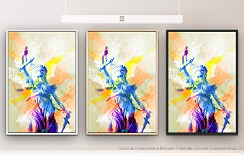 Paul Sinus Art Justicia I 90x60cm auf Leinwand im Schattenfugenrahmen schwarz edel