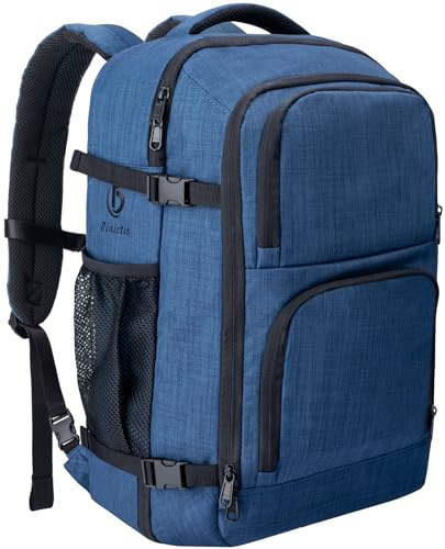 Dinictis Reiserucksack, 40 l, für Handgepäck zugelassen, für Reisen, persönlicher Reiseartikel, passend für 43,2-cm-Laptop (17 Zoll), Blau