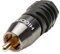 Hicon HI-CM0.8/3.7-SM Cinch-Steckverbinder Mono Schwarz, Silber 1 St.