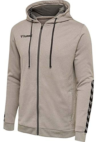 hummel Jungen Hoodie Hmlauthentic Kids Poly Zip Hoodie, Grey Melange, 116, 204938-2006-116